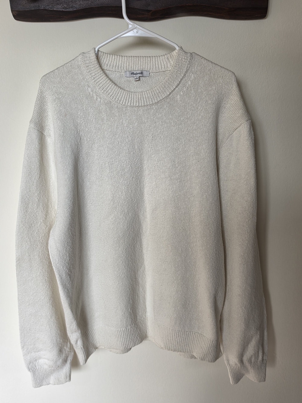 Madewell Men's Off-White Crewneck Sweater